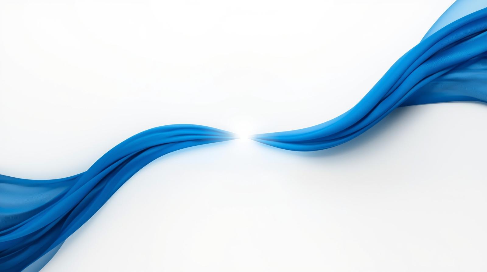 Elegant flowing blue waves representing smooth transition